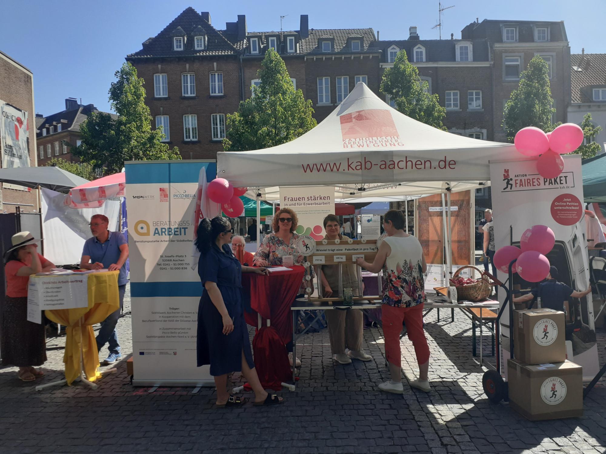 Infostand in Aachen